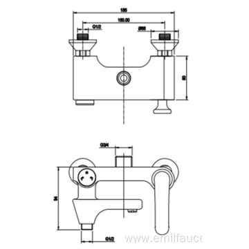 Bathtub tub diverter faucet to shower converter